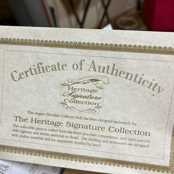 Heritage Signature Porcelain Doll Collection Millenium Crystal New in Box - Picture 6 of 11